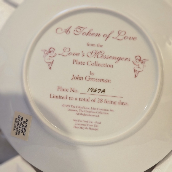 A Token Of Love - From "Love’s Messenger's" Plates by John Grossman w/ COA 1995 - Picture 2 of 7